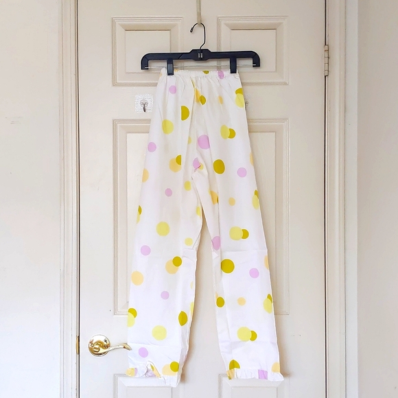 NWT. 100% Cotton Multicolor Polka Dots and Embroidery Pajama Set. - Picture 8 of 9